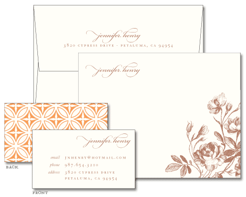 Orange and Brown wedding invitaions 10359-l