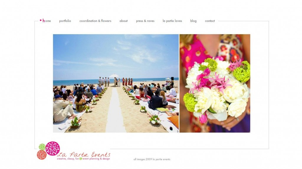 La Partie events website
