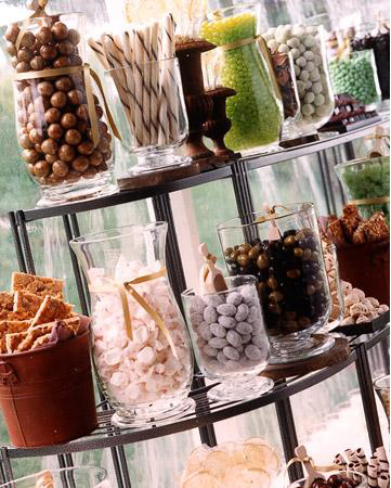 Brown and Green wedding candy bar candy