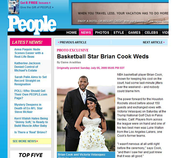 People magazine feature with Brian Cook brian cook