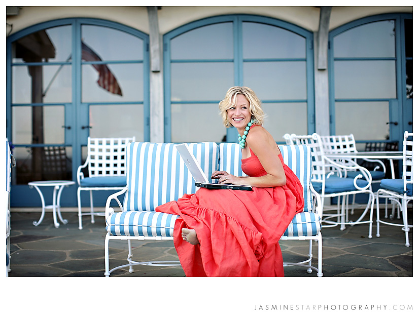 Coral Dress with Turqouise beads jasminestar