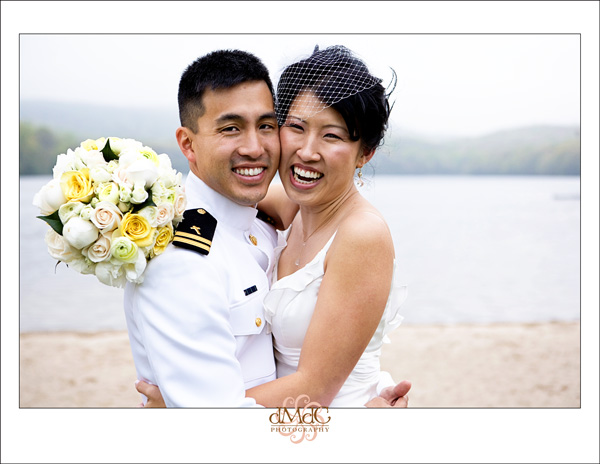 Bride and groom in uniform sd15