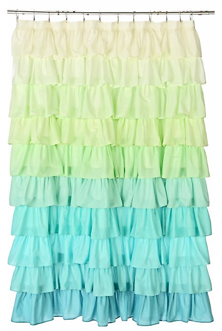 Ruffled Shower curtain 893020_aqu_b