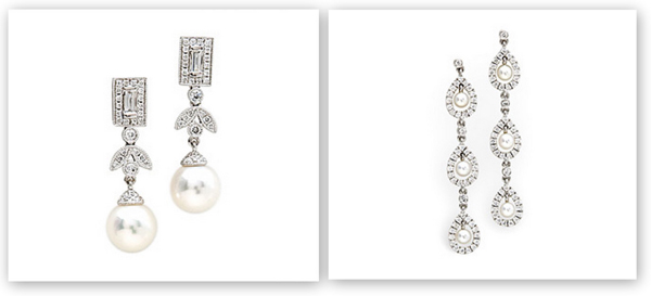 diamond and pearl earrings diamond and pearl earrings