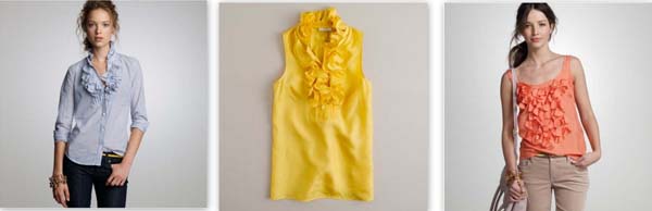 Ruffled casual JCrew shirts ruffleshirts