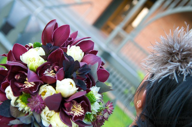Burgandy Cymbidium bouquet 0535