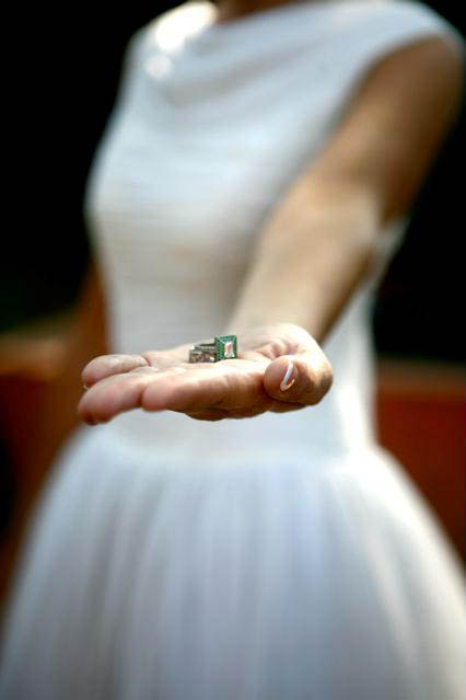 bride with rings
