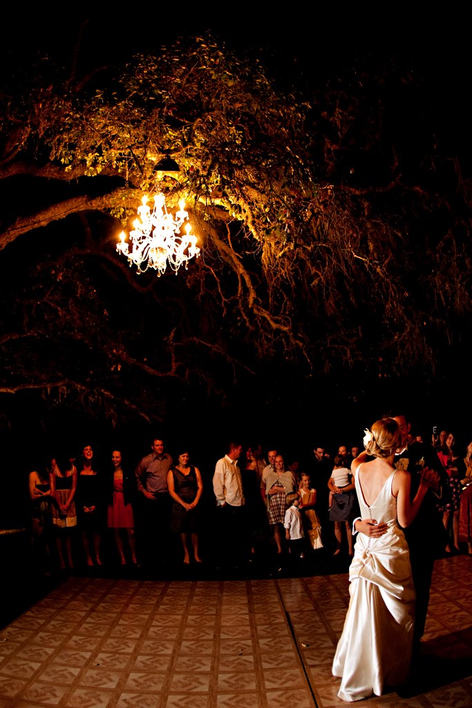 Reception Dance outdoors with chandelier, Templeton California, Shanni Weilert IMG_9002