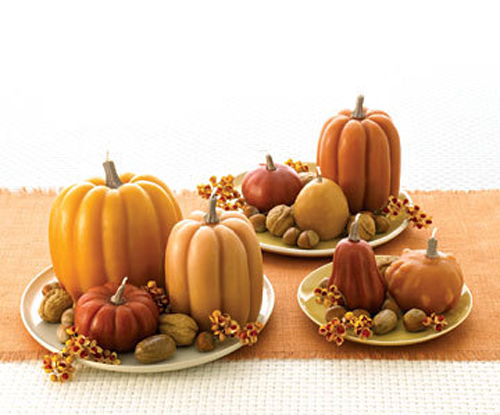 Wax Pumpkin Candles Gourds