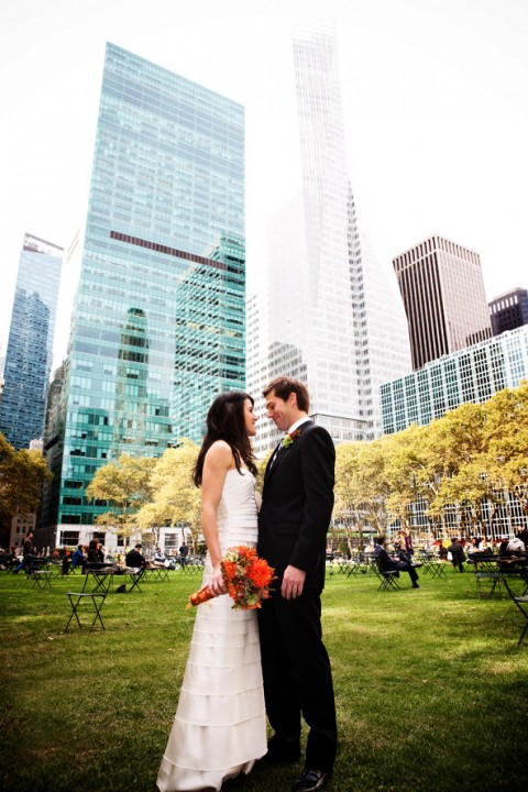 wedding in Bryant park