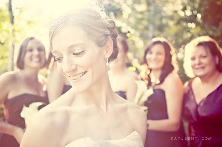 Bride with her bridesmaids, La Caille wedding venue, Salt Lake City Utah wedding, Kayleen T photography, ruby red slippers 20090906-IMG_8027-Editflare