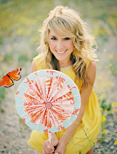 Yellow bridesmaid dress with lollipop Vanessa Van Wieren -Low Res