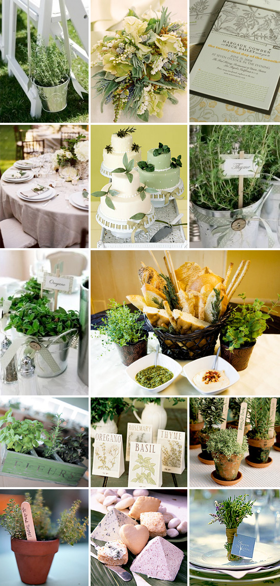 wedding flowers herbs