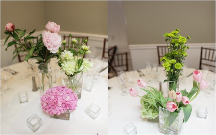 Simple reception centerpieces, Verandas Manhattan Beach, California, Verandas Beach House, Sandra Pan photography