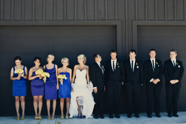 Blue Bridesmaids dresses
