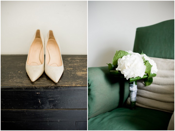 nude point pumps white hydrangea bouquet wedding, Chateau de la Ferte Saint Aubin, Amy Punky photography, Atelier Diagonale