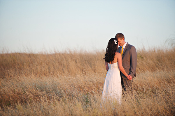 day after shoot in a wheat field