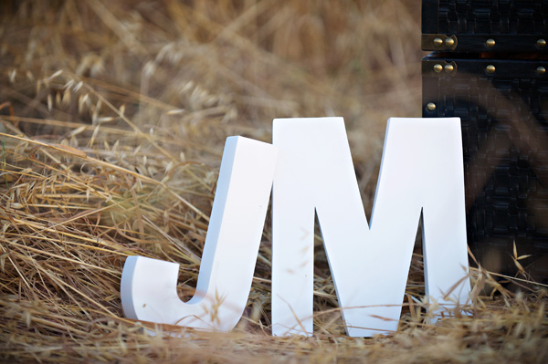 Monogram letters for day after shoot