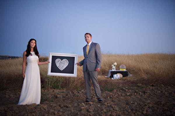 day after wedding shoot with props