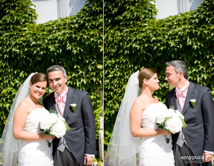 french inspired wedding dapper groom white hydrangeas bouquet, Chateau de la Ferte Saint Aubin, Amy Punky photography, Atelier Diagonale