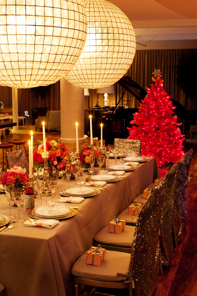 Modern Hot pink and sequins holiday party