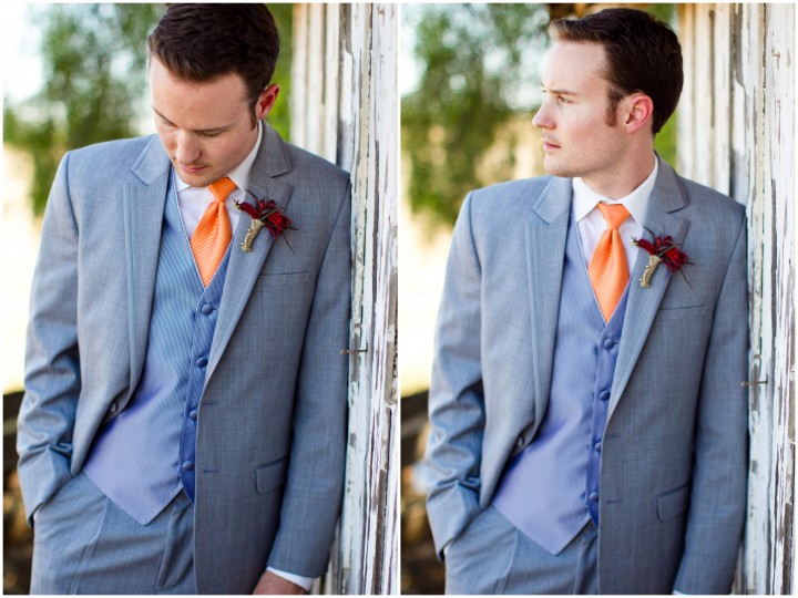 Orange Groom Tie, Flying Caballos Ranch, San Luis Obispo California, Mike Larson photography