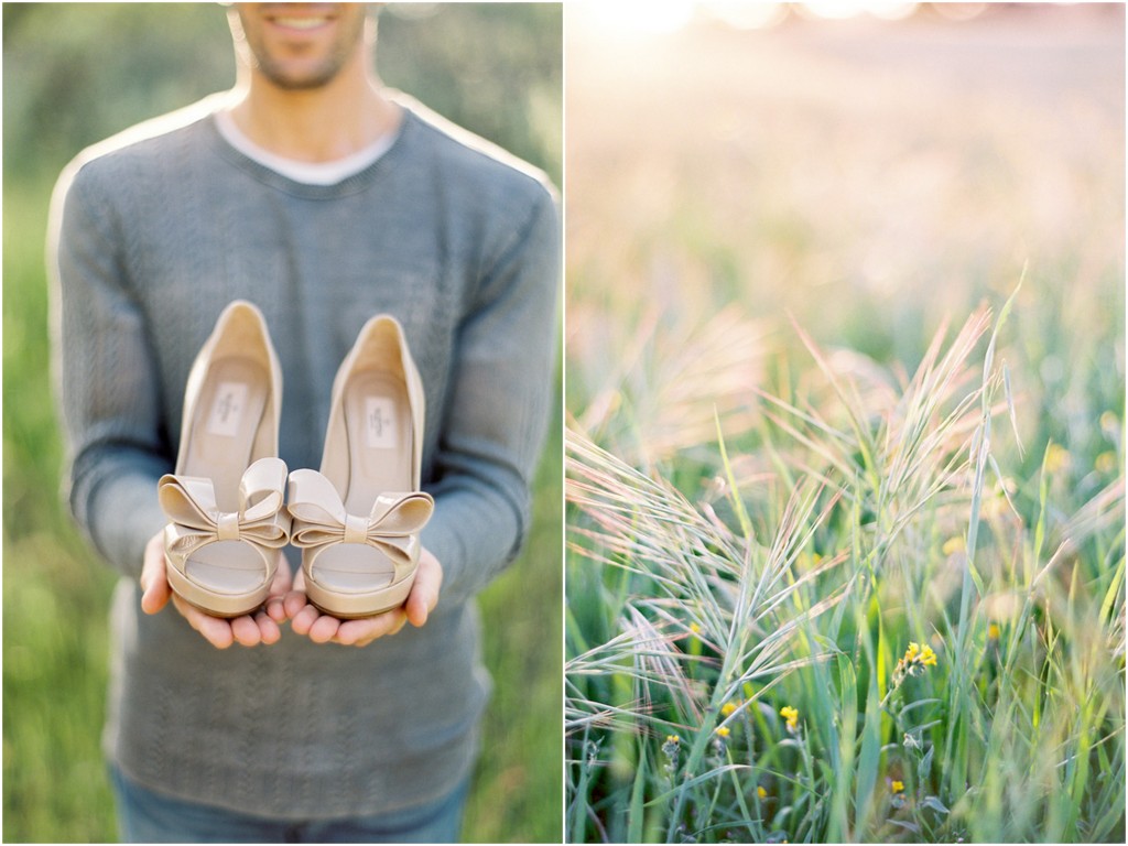 Jose Villa photography, engagement shoot, santa barbara engagement shoot, engagement shoot in a field