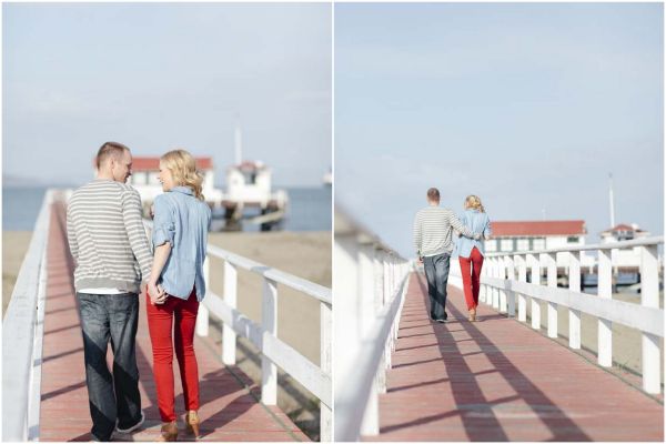 San Francisco engagement session, Bay Area engagement, red, white, blue, beach, sand, sun, peaceful, city life