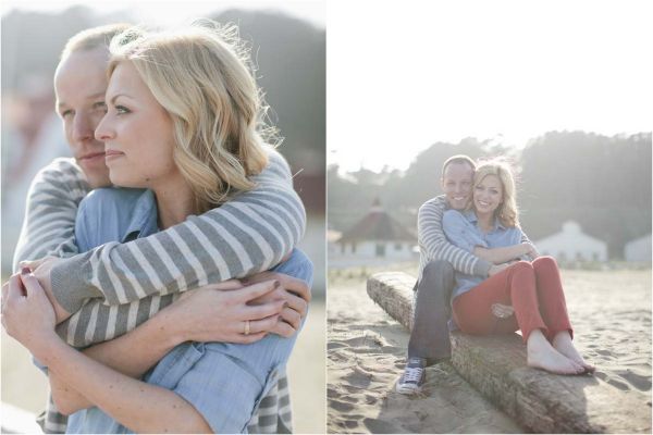 San Francisco engagement session, Bay Area engagement, red, white, blue, beach, sand, sun, peaceful, city life