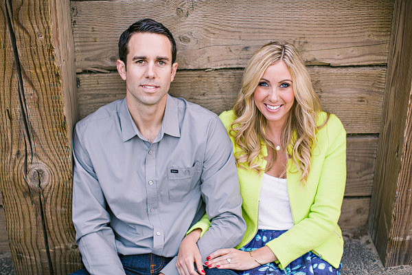 Laguna Beach engagement session, Crystal Cove, neon blazer, beach, sand, coral dress, sunlight, field