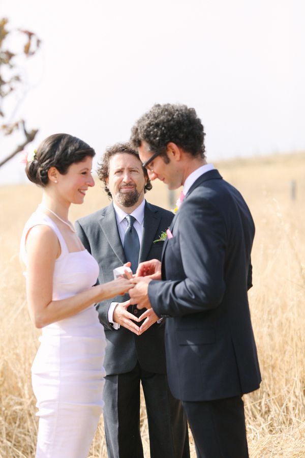 Mendocino field wedding