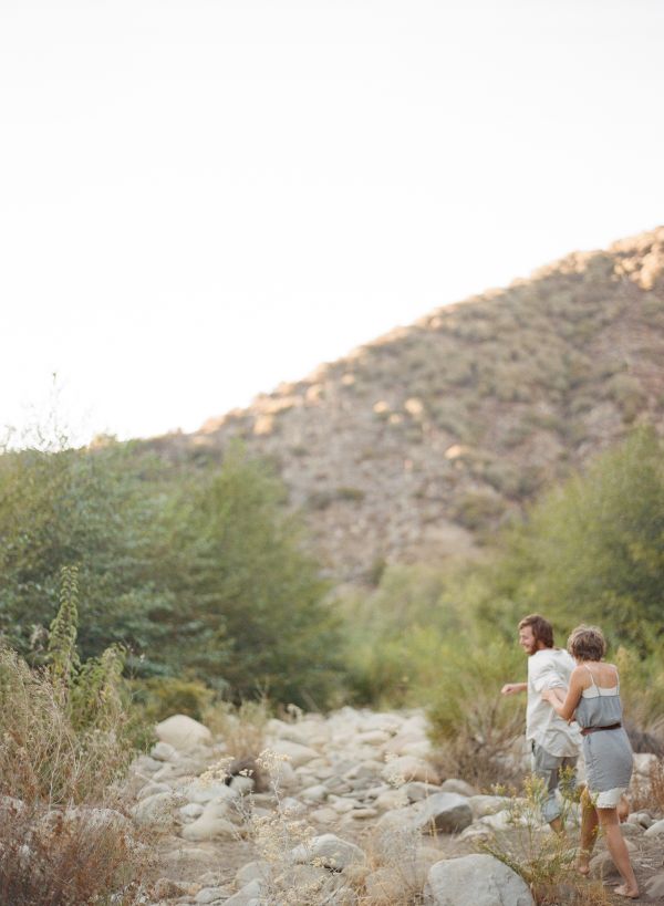 Rocky river engagement session