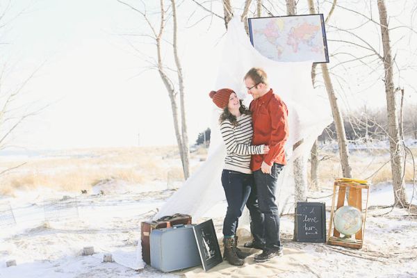Travel inspired winter engagement shoot 1