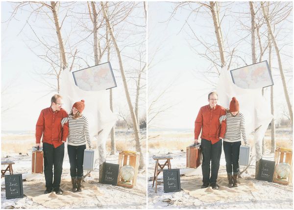 Travel inspired winter engagement shoot 9