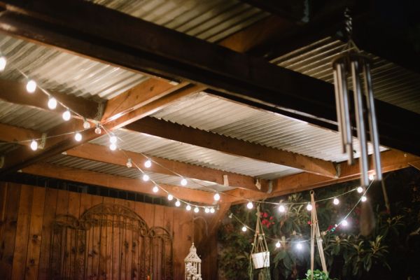 Sustainable dinner party inspiration, hunt and gather, backyard dinner party, cafe lights, mix and match chairs, vintage glassware __Brandi_Welles_Photographer_20121030huntandgather00148PRINT_low