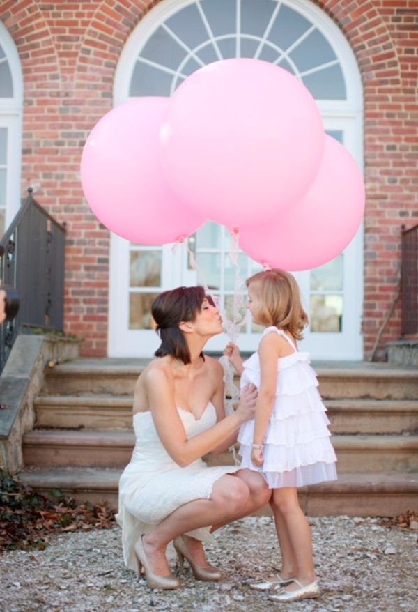 Citrus Bridal Shower, brick, giant pink balloons, bride, glitter shoes