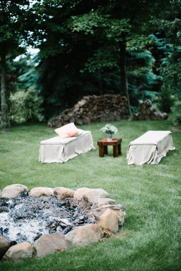 couples camping shower, seating area