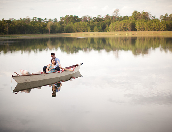 Independence Day Engagement Session on a Lake