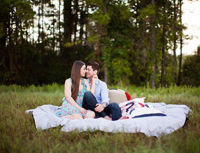 Independence Day Engagement Session on a Lake