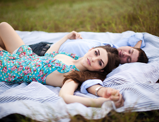 Independence Day Engagement Session on a Lake