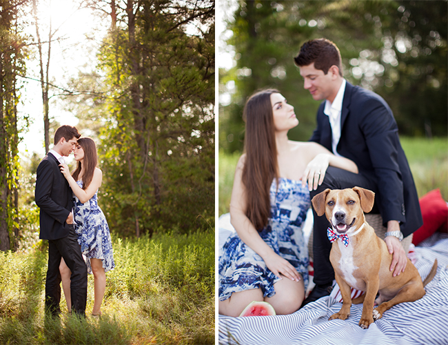 Independence Day Engagement Session on a Lake