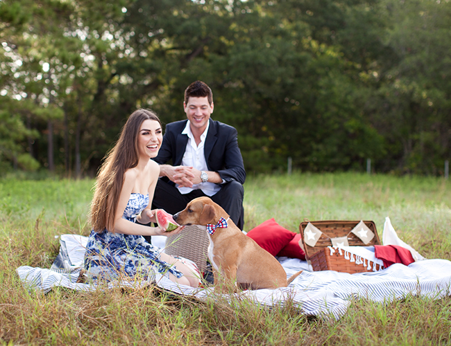 Independence Day Engagement Session on a Lake