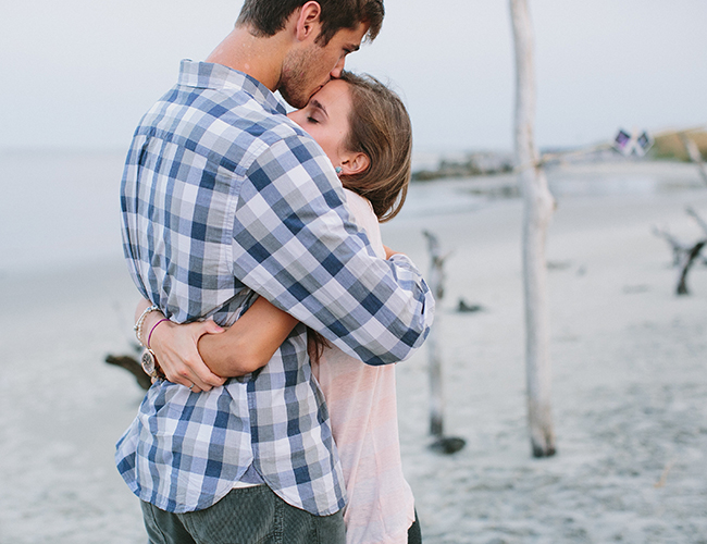 Mason Jar and Photograph Proposal on the Beach - Wedding Blog