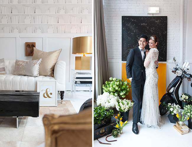 Black, White, and Gold Inspiration Shoot