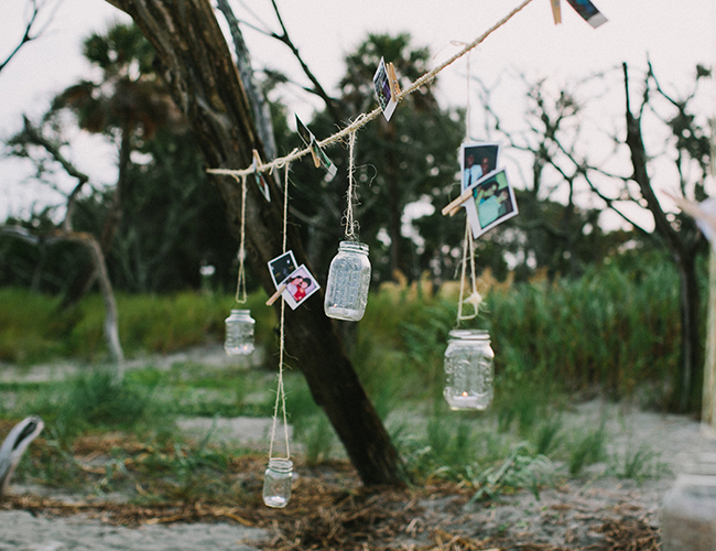 Mason Jar and Photograph Proposal on the Beach - Wedding Blog
