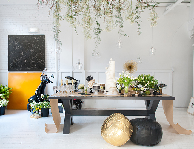 Black, White, and Gold Inspiration Shoot