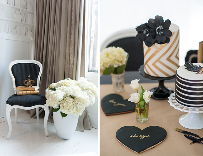 Black, White, and Gold Inspiration Shoot