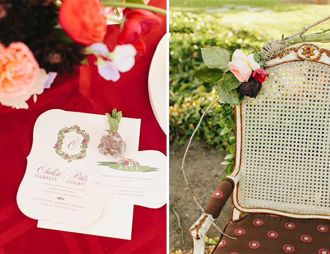 Red and Burgundy Glam Wedding Inspiration - Wedding Blog