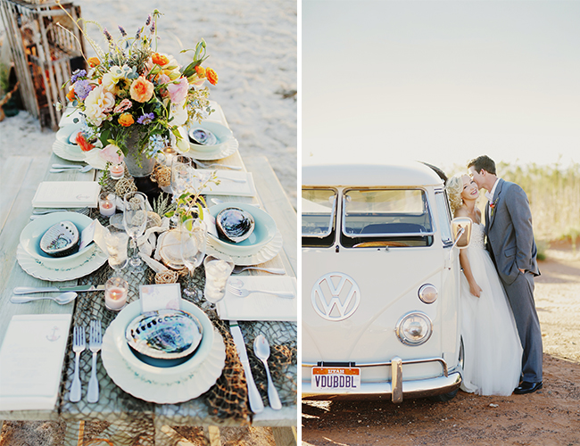 Vintage Beach Wedding Inspiration - Wedding Blog