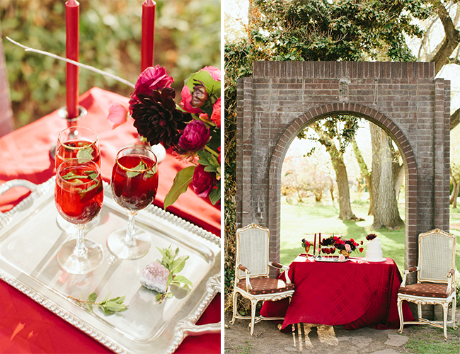 Red and Burgundy Glam Wedding Inspiration - Wedding Blog